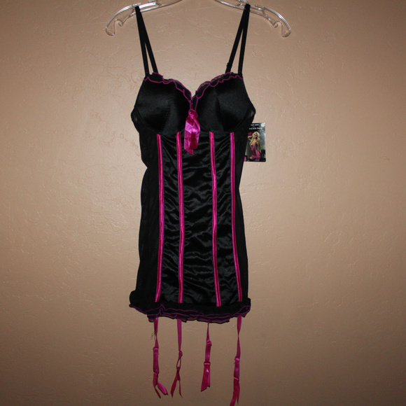 Spree Other - Silk Lingerie Teddie Thong & Garter Clips